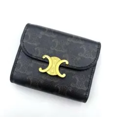 ✧最終お値下げ！美品 CELINE 三つ折り財布 トリオンフ✧ CELINE】セリーヌ トリオンフ 3つ折り コンパクト財布 (CELINE