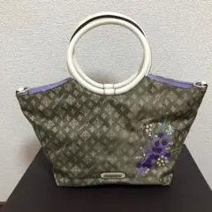 未使用　クリスチャンオリビエ　ジャガードフラワー撥水加工2wayバッグのサムネイル