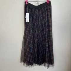 新品BELLE MAISON プリーツスカート Lサイズ チェック柄