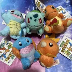 ポケモン レトロ ボールチェーン付ぬいぐるみ 5種セット タグ付き 