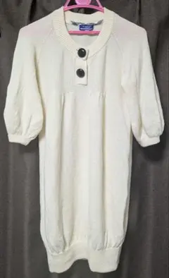 バーバリーブルーレーベルニットワンピースBURBERRY人気ブランドロゴ入