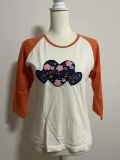 平成女児 00s y2k デニムワッペン ラグランTシャツ