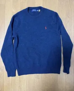 POLO RALPH LAUREN クルーネックニット ネイビー Mのサムネイル