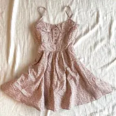 2000s fairygrunge 小花柄ウッドボタンキャミワンピース