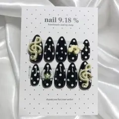【No.111】 ネイルチップ サイズオーダー ウィッシュコア ドット