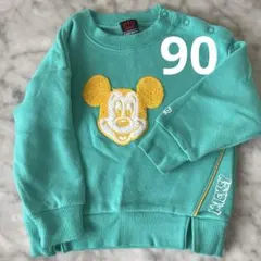 BABYDOLL ミッキー トレーナー ターコイズ　90