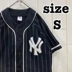 S Majestic ヤンキース ゲームシャツ ブラック MLB