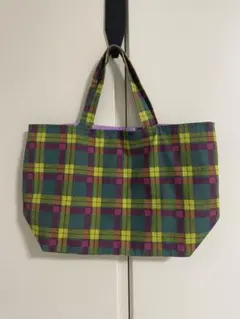 伊勢丹 マクミラン チェック　トートバッグ　エコバッグ　タータンチェック