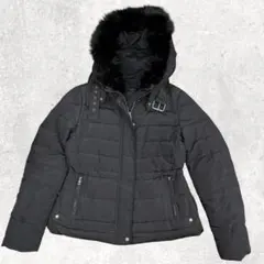 あち様専用ZARA BASIC ダウンジャケット 黒 ファー Lサイズ　短丈