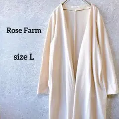 Rose Farm ロングカーディガン 長袖 L 薄ピンク 春 薄手 清楚 羽織のサムネイル