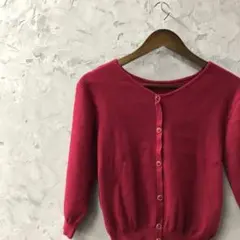 Apweiser-riche ピンク 長袖カーディガン 羽織 ニット レーヨン