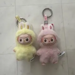 国内正規品☆ラブブ イニシャル F（イエロー）G（ピンク）キーホルダー