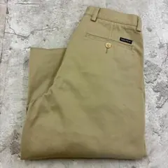 ぽ*び様 NAUTICA　2タック ワイド チノパン 32 ベージュ 無地 古着のサムネイル
