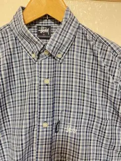 90's old stussy 半袖チェックシャツ M USA製