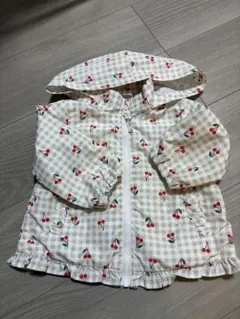 チェリー柄フード付きジャケット