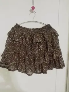 LIZLISAリズリサ新品未使用小花柄シフォンミニスカートブラウン 新品タグ付き リズリサ ミニスカート 花柄 ブラウン シフォン 00s y2k