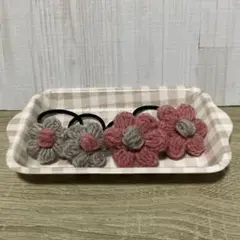 お花 ヘアゴム セット 立体 ハンドメイド