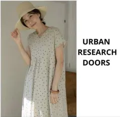 URBAN RESEARCH DOORS リネンレーヨンドットワンピース