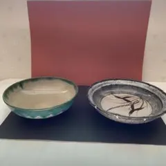 陶器 皿 2枚セット 和食器 盛り皿