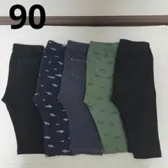 UNIQLO　ユニクロ　七分丈レギンスパンツ　５枚セット　90