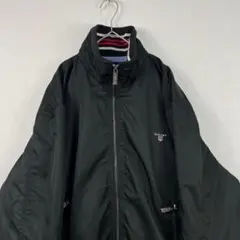 USA製 gant ナイロン トラックジャケット ナイロンジャケット 黒