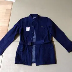 ダークブルー デニムジャケット ベルト付き