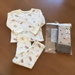 西松屋ベビー　キッズ　パジャマ　長袖　年中素材