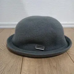 y2k90sカンゴールKANGOLウールボーラーハット帽子メタルプレートロゴ