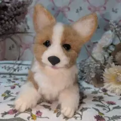 コーギーの子犬 羊毛フェルト