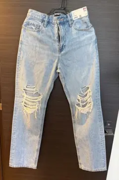 UNIQLO ダメージハイウエストジーンズ 24