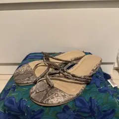 TWILALA フラットサンダル パイソン Lサイズ