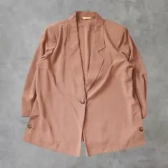 80s vintage テーラードジャケット くすみカラー 古着 オーバーサイズ