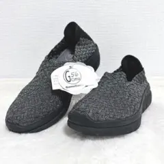 【未使用】Gomu56 ゴムゴム カジュアル シューズ　編み込み　23.5cm