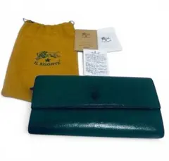 美品 イルビゾンテ IL BISONTE 長財布 深緑 牛革 イタリア製 人気