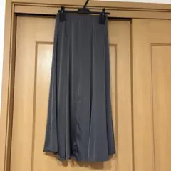 NANO universe グレー フレアスカート 後ろファスナー