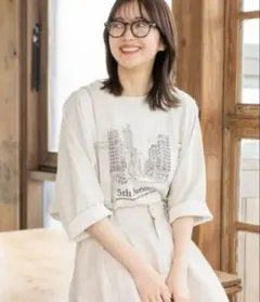 niko and... スーベニアワイドTシャツ FREE SIZE ナチュラル