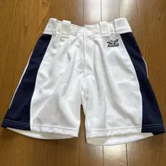 【美品】Mizuno ショートパンツ ホワイト/ネイビー