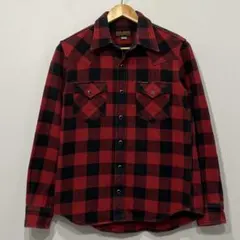 IRON HEART 赤黒ウエスタンチェックネルシャツ　L ヘビーネルシャツ IRON HEART / アイアンハート】 IHSH-373 /ウルトラヘビー