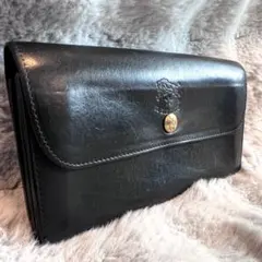 イルビゾンテ 長財布 ブラック レザー 本革 イタリア製 ロングウォレット