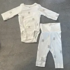 【新品】H&M オーガニックコットン 上下セット0-1M(50cm)