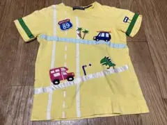 リトルベアークラブ　半袖Tシャツ　110㎝ 男の子　車の刺繍入り　黄色のサムネイル