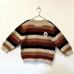 韓国子供服130サイズ　セーター　ニット　ストライプニット
