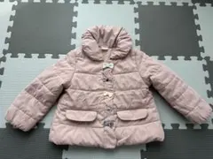 petit main 薄ピンクの中綿コート 100cm