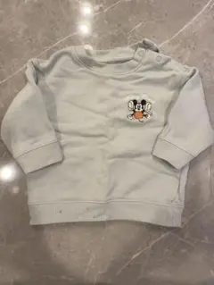 ミッキーマウス刺繍トレーナー（ライトブルー）