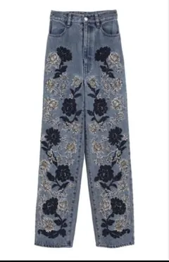 CLANE クラネ FLOWER EMBROIDERY PANTS 刺繍