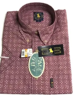 POLOCLUB 綿100% ボタンダウン半袖シャツ Mサイズ　★し7209