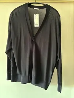 タイムセール　ウォッシャブルシアーニットカーディガン　ブラック