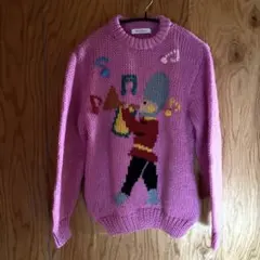 値下げ　セーター　ピンク　古着