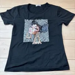 グラフィックプリント 黒 半袖Tシャツ