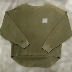 CAMP7 バックエンボス　トレーナー　スウェット　M グリーン